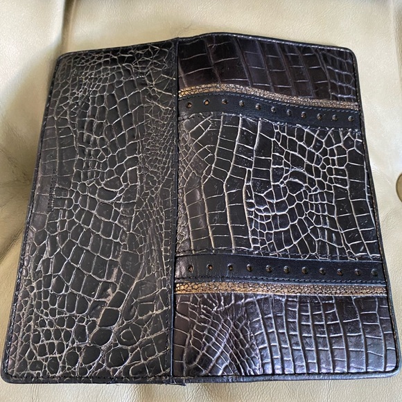 Vintage Brahmin Vivian Satchel & Wallet Set Melbourne Leather Tri-Color - Picture 11 of 15